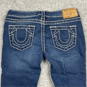 True Religion Skinny‎ Big T Jeans Womens 28 Contrast Stitch Horse Shoe Pocket